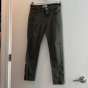 DL1961 florence instasculpt cropped denim - army green size 25